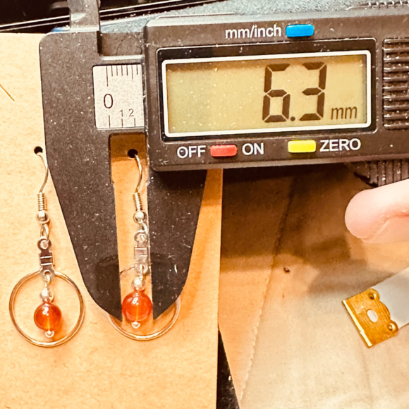 Stainless Steel Hook & Hoop Earrings w/Carnelian Agate Stones Handmade - Picture 10 of 12